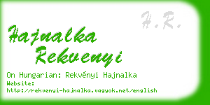 hajnalka rekvenyi business card